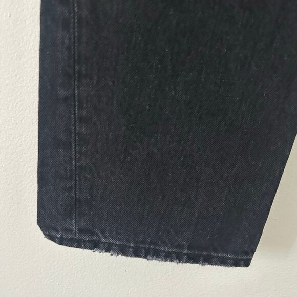 Edwin Women's CAi Straight Leg Ripped Distressed Black Denim Jeans 27 New - Picture 7 of 11